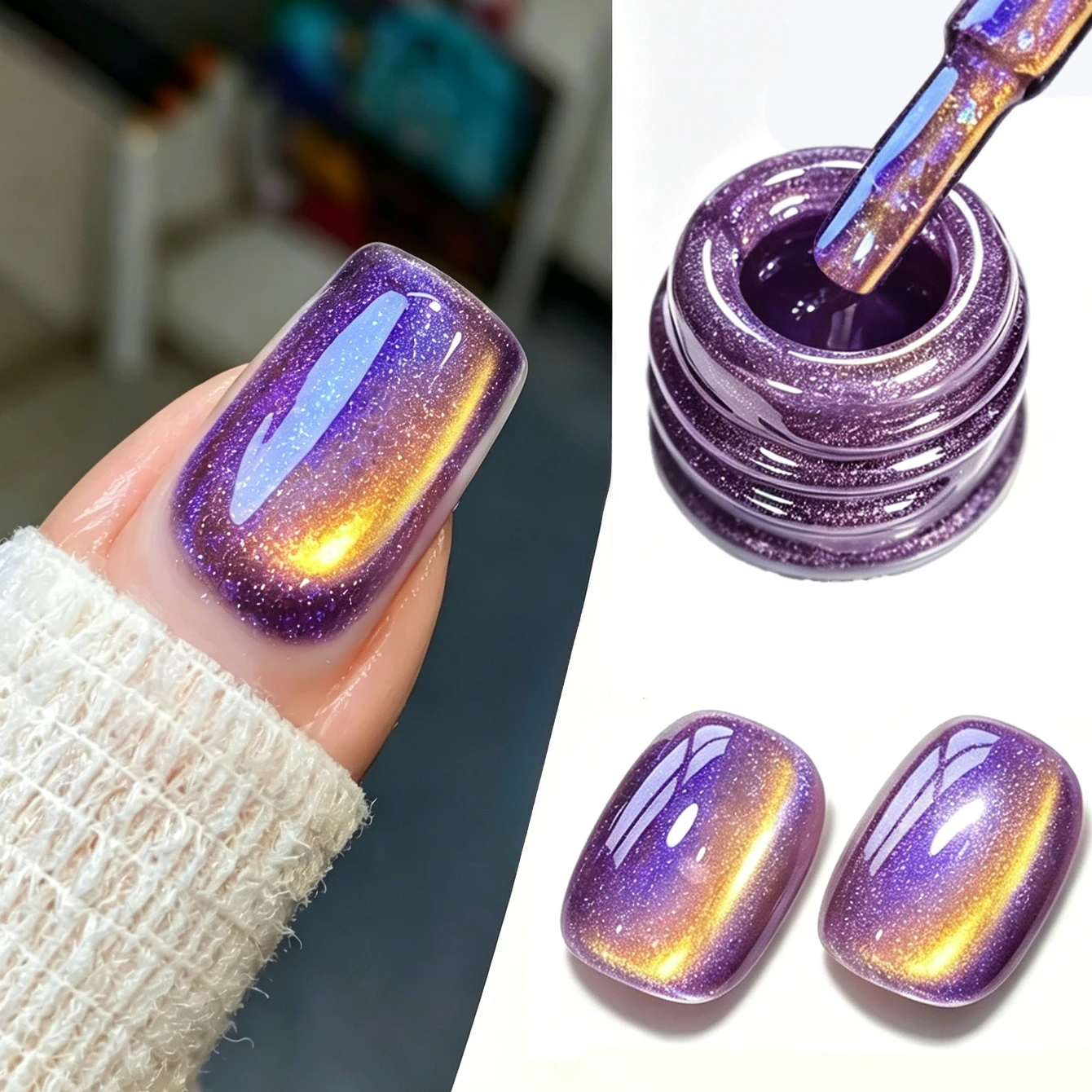 MIANEL 10ML 1PCS 2026 New Hot-Selling Orion Nebula Purple Nails Gold Light Blue Pearl Magnet Cat Eye Gel Nail Polish
MIANEL 10ML 1PCS 2026 New Hot-Selling Orion Nebula Purple Nails Gold Light Blue Pearl Magnet Cat Eye Gel Nail Polish