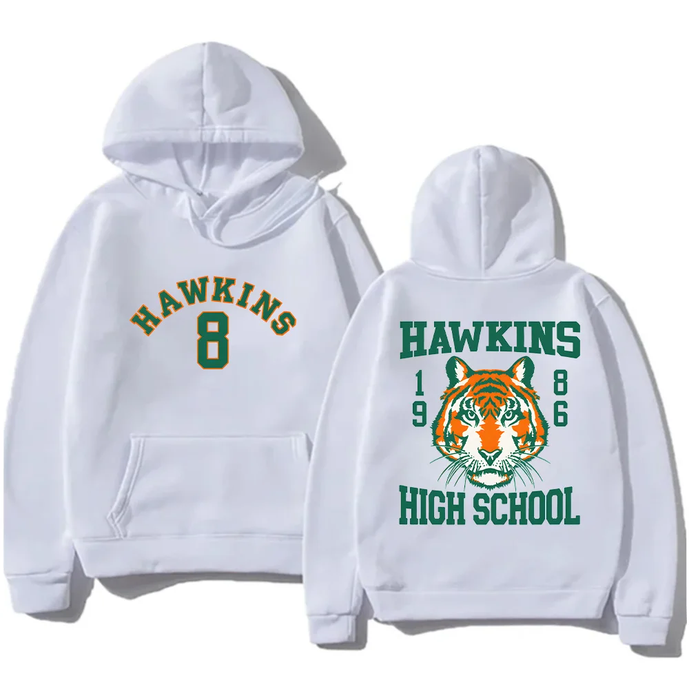 Толстовка с капюшоном Hawkinss Tigers, модные модные толстовки с мультяшным принтом, мужские и женские свободные пуловеры, повседневная уличная одежда большого размера
Толстовка с капюшоном Hawkinss Tigers, модные модные толстовки с мультяшным принтом, мужские и женские свободные пуловеры, повседневная уличная одежда большого размера