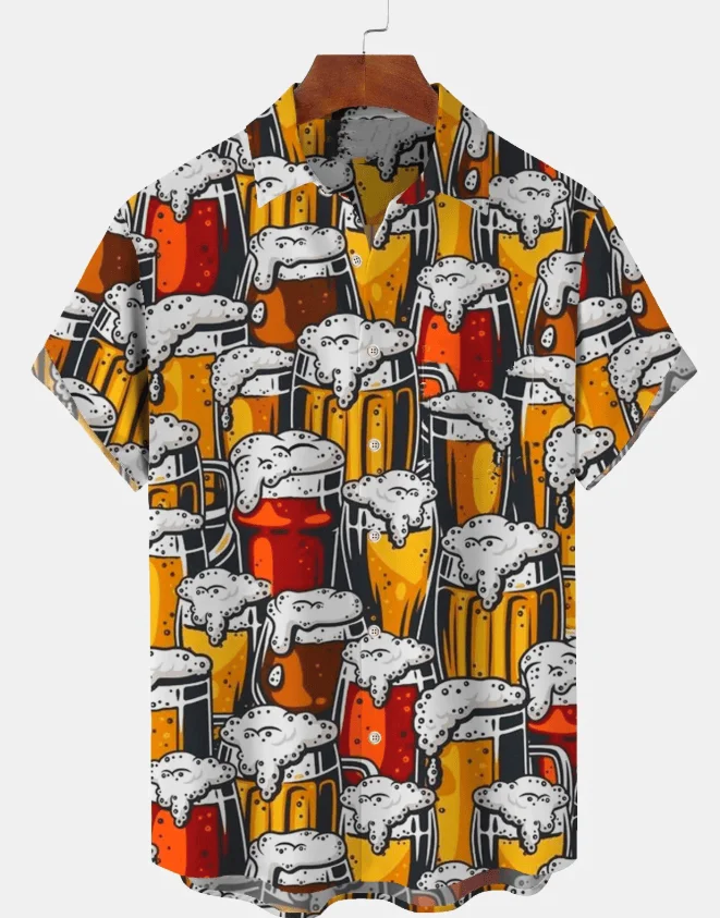 2026 Summer Men's Hot Sale Hawaiian Shirt Beer Foam Print Short Sleeve Summer Leisure Beach Holiday Style Large T-shirt
2026 Summer Men's Hot Sale Hawaiian Shirt Beer Foam Print Short Sleeve Summer Leisure Beach Holiday Style Large T-shirt