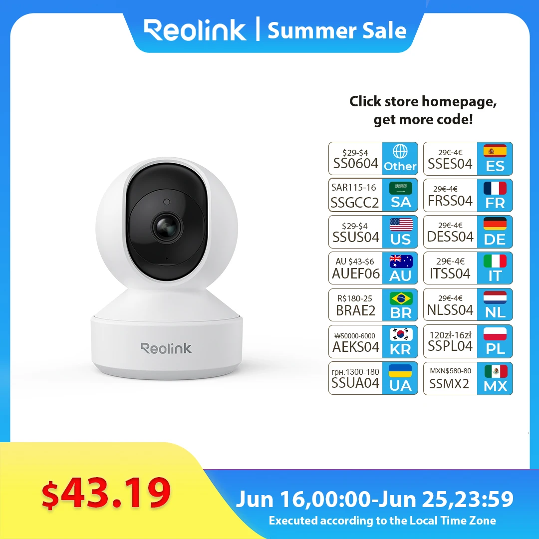 Reolink E1 серии 2K 4MP WiFi камера Pan&Tilt 2-Way аудио Baby Monitor в помещении камеры AI обнаружения дома видеокамеры видеонаблюдения
Reolink E1 серии 2K 4MP WiFi камера Pan&Tilt 2-Way аудио Baby Monitor в помещении камеры AI обнаружения дома видеокамеры видеонаблюдения