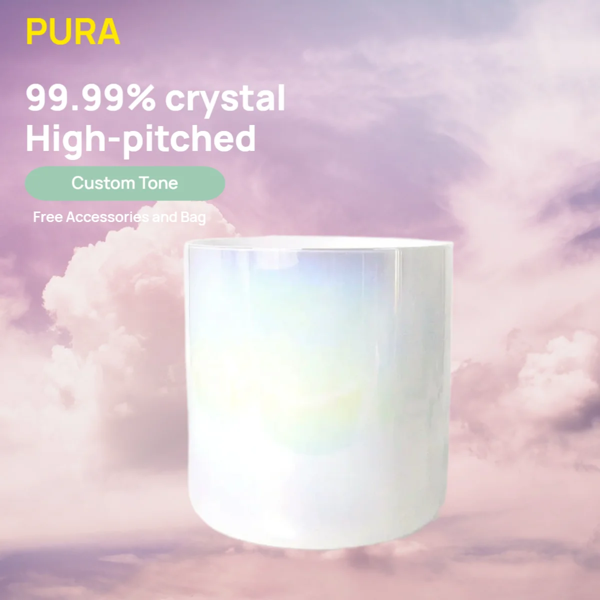 432Hz Crystal Singing Bowl Quartz Chakra Healing Meditation Set with Bag - Sound Healing Therapy Instrument
432Hz Crystal Singing Bowl Quartz Chakra Healing Meditation Set with Bag - Sound Healing Therapy Instrument