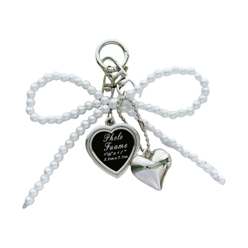 E8FB Lovely Heart Keychain Bag Charm Sweet Bows Keyring Bag Charm Pendant Ornaments
E8FB Lovely Heart Keychain Bag Charm Sweet Bows Keyring Bag Charm Pendant Ornaments