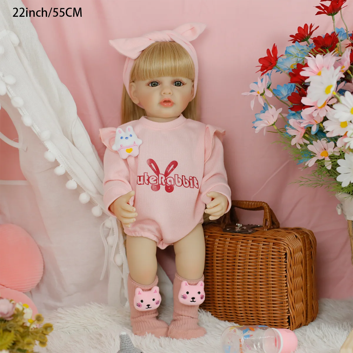22 дюйма DUDU, реалистичная кукла принцессы, может открыть рот, кукла Reborn Youngsters, мягкая силиконовая кукла Bebe, набор аксессуаров для всего тела
22 дюйма DUDU, реалистичная кукла принцессы, может открыть рот, кукла Reborn Youngsters, мягкая силиконовая кукла Bebe, набор аксессуаров для всего тела