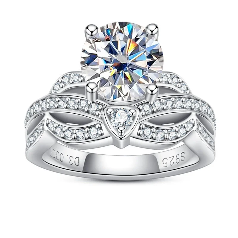 ZFSILVER s925 Silver Fashion Luxury Trendy Color D 2ct Moissanite Flower Crown Ring For Women Wedding Party Jewelry Gift RCL-003
ZFSILVER s925 Silver Fashion Luxury Trendy Color D 2ct Moissanite Flower Crown Ring For Women Wedding Party Jewelry Gift RCL-003