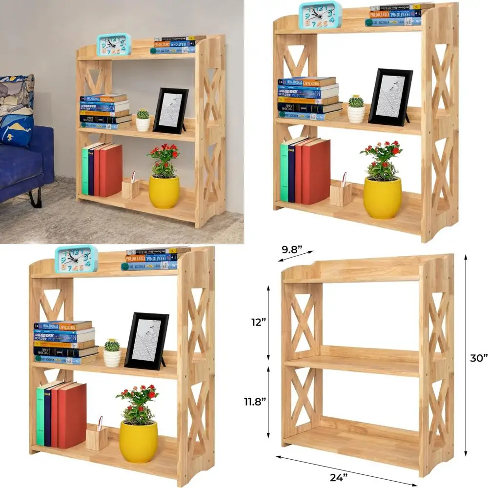3-х уровневая книжная полка из натурального дерева — компактное хранилище для книг и декора в домашних условиях или офисе
3-х уровневая книжная полка из натурального дерева — компактное хранилище для книг и декора в домашних условиях или офисе