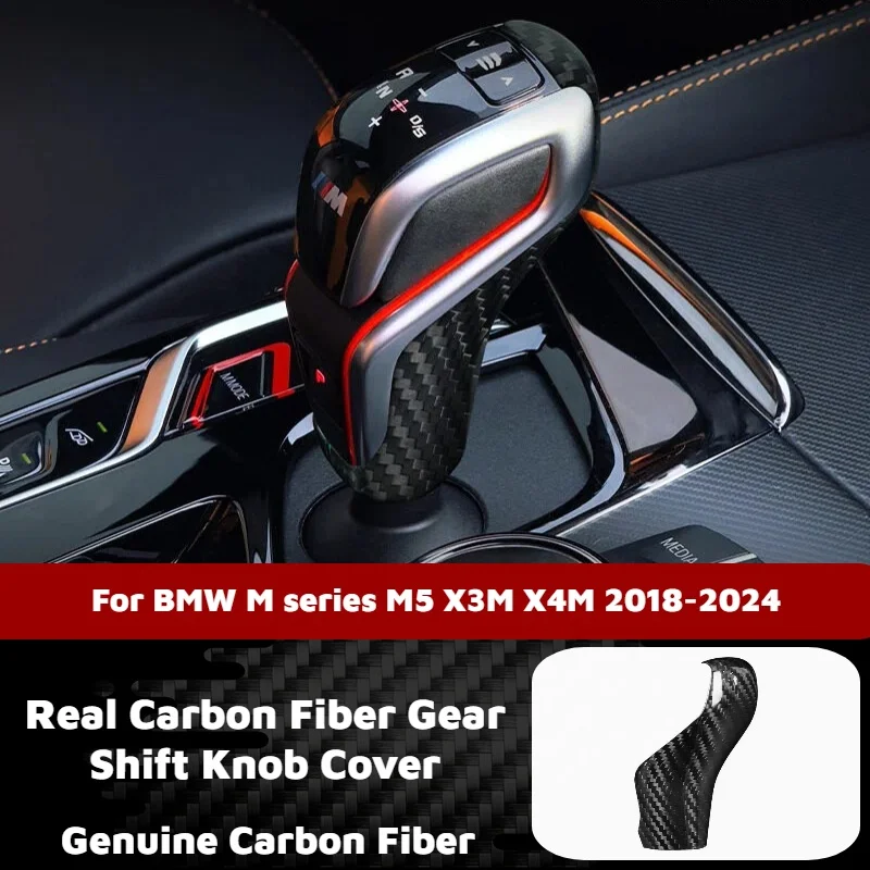 Real Carbon Fiber Gear Shift Knob Cover for BMW M series M5 X3M X4M 2018-2024 Car Interior Trim Sticker Modification Accessories
Real Carbon Fiber Gear Shift Knob Cover for BMW M series M5 X3M X4M 2018-2024 Car Interior Trim Sticker Modification Accessories