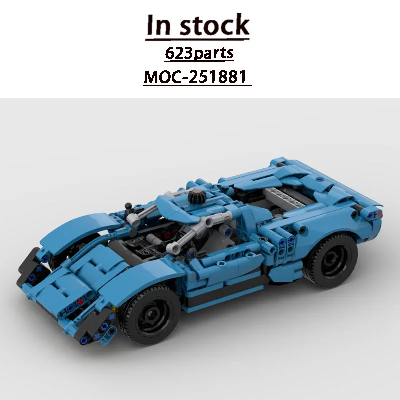 MOC-251881 New Classic Sports Iconic Supercar Racing Building Block Model 623 Parts MOC Boys Children's Birthday Toy Gift
MOC-251881 New Classic Sports Iconic Supercar Racing Building Block Model 623 Parts MOC Boys Children's Birthday Toy Gift