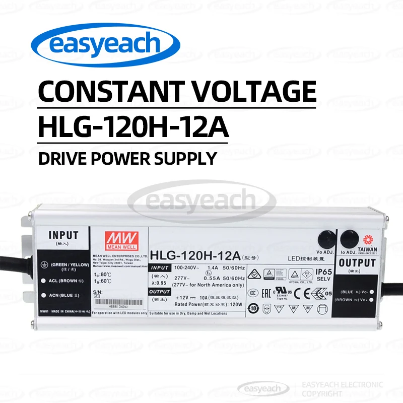 MEAN WELL HLG-120H-12A HLG-120H-15A/20B/24A/24B/30A/36A/48A/54A Импульсный источник питания Светодиодный драйвер постоянного тока
MEAN WELL HLG-120H-12A HLG-120H-15A/20B/24A/24B/30A/36A/48A/54A Импульсный источник питания Светодиодный драйвер постоянного тока