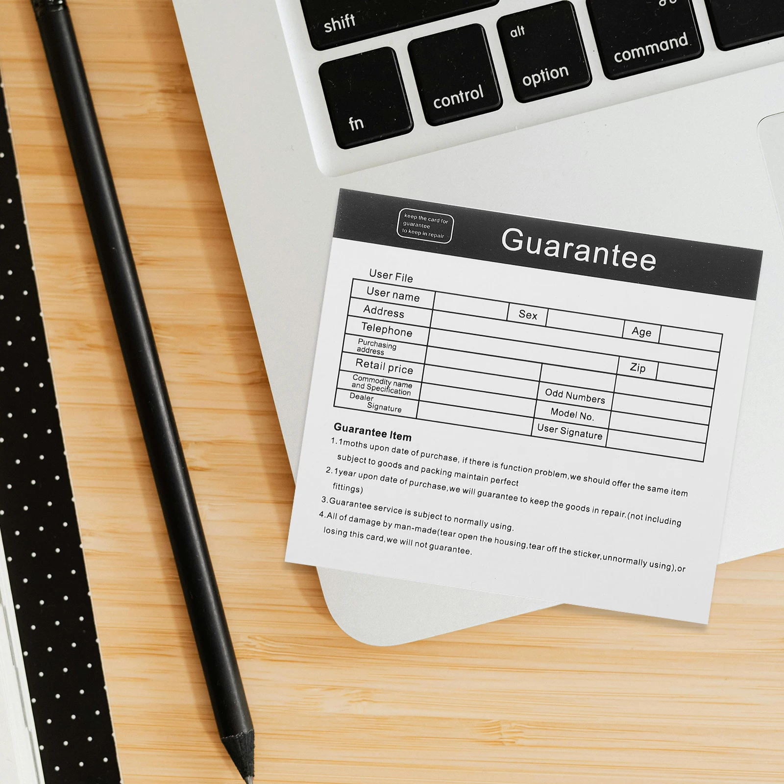 200Pcs English Warranty Cards Appliance After-Sales Guarantee Appliance Repair Maintenance Cards Guarantee Card
200Pcs English Warranty Cards Appliance After-Sales Guarantee Appliance Repair Maintenance Cards Guarantee Card