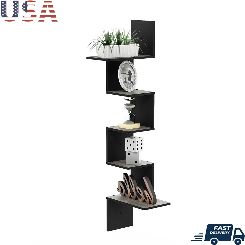 Contemporary 5-Tier Wood Floating Shelf Easy Assembly Modern Design Functional Storage Home Office Dorm Room MDF Metal
Contemporary 5-Tier Wood Floating Shelf Easy Assembly Modern Design Functional Storage Home Office Dorm Room MDF Metal