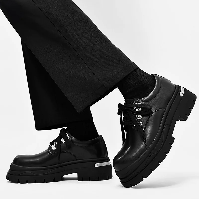 Thick soled men's leather shoes Casual and trendy men's brand styles Fashion Party Daily high-quality Black shoes New Hot
Thick soled men's leather shoes Casual and trendy men's brand styles Fashion Party Daily high-quality Black shoes New Hot