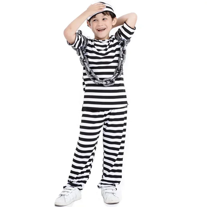 New Halloween Striped Child Prisoner Cosplay Costumes
New Halloween Striped Child Prisoner Cosplay Costumes