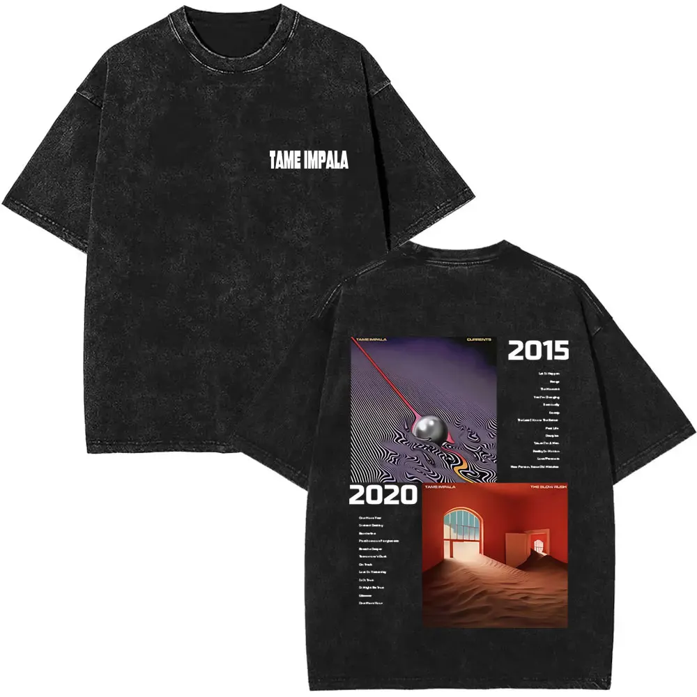 Washed Vintage Tame Impala Pop Rock Band Currents The Slow Rush Graphic T-shirt Summer Men Women Fashion Retro Oversized T Shirt
Washed Vintage Tame Impala Pop Rock Band Currents The Slow Rush Graphic T-shirt Summer Men Women Fashion Retro Oversized T Shirt