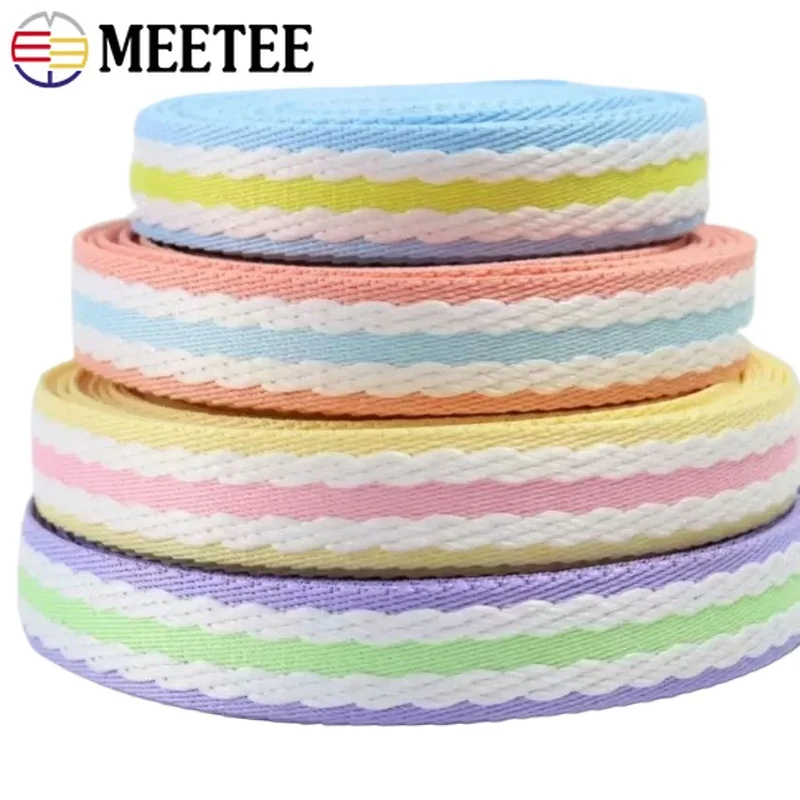 5/10M 15-25mm Colorful Striped Webbing Tape for Canvas Bag Shoulder Strap Clothing Decor Strip Pet Collar DIY Sewing Accessories
5/10M 15-25mm Colorful Striped Webbing Tape for Canvas Bag Shoulder Strap Clothing Decor Strip Pet Collar DIY Sewing Accessories