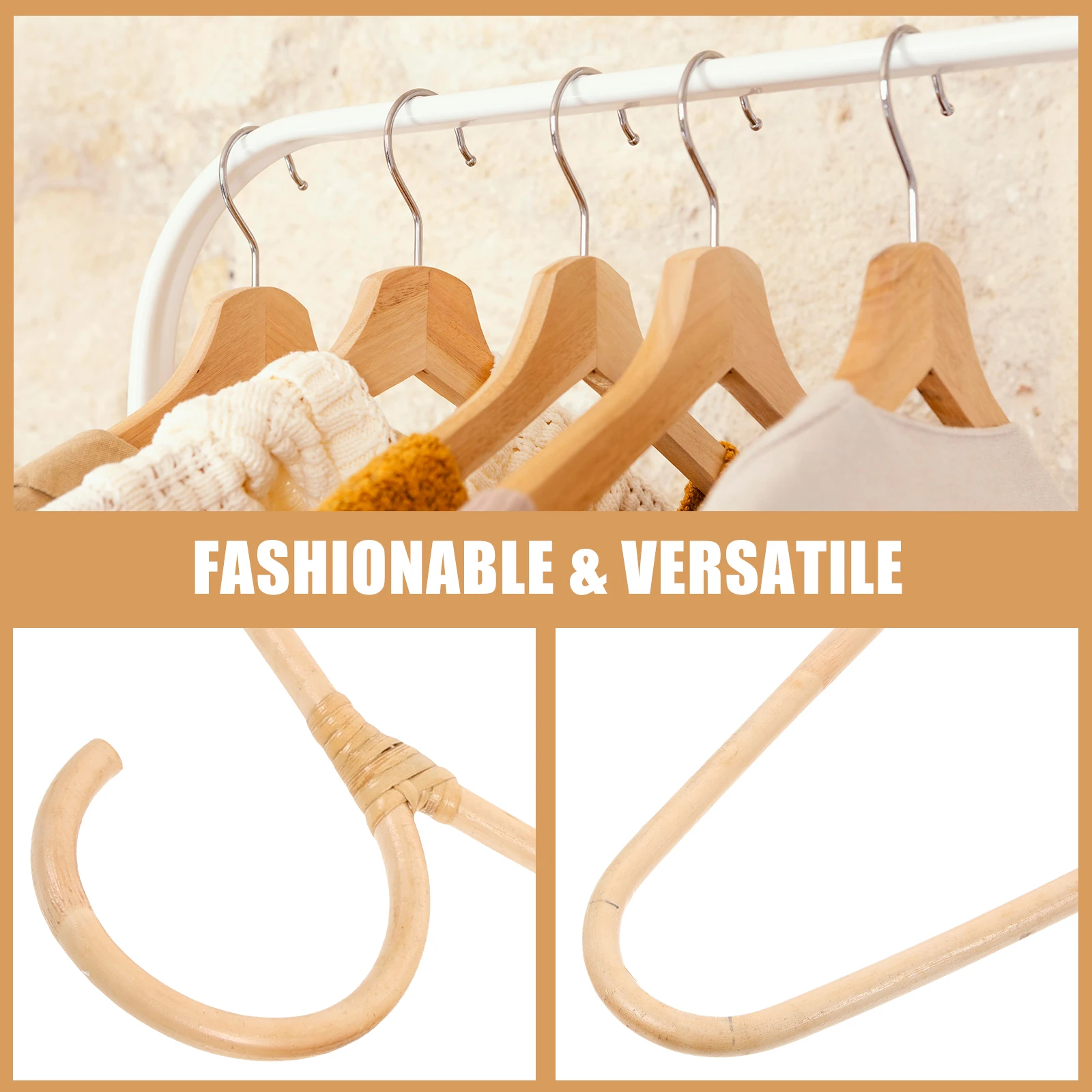 Rattan Clothes Hanger Style Single Hook Wood Hangers For Skirts Coats Hats Wardrobe Closet Storage Decor
Rattan Clothes Hanger Style Single Hook Wood Hangers For Skirts Coats Hats Wardrobe Closet Storage Decor
