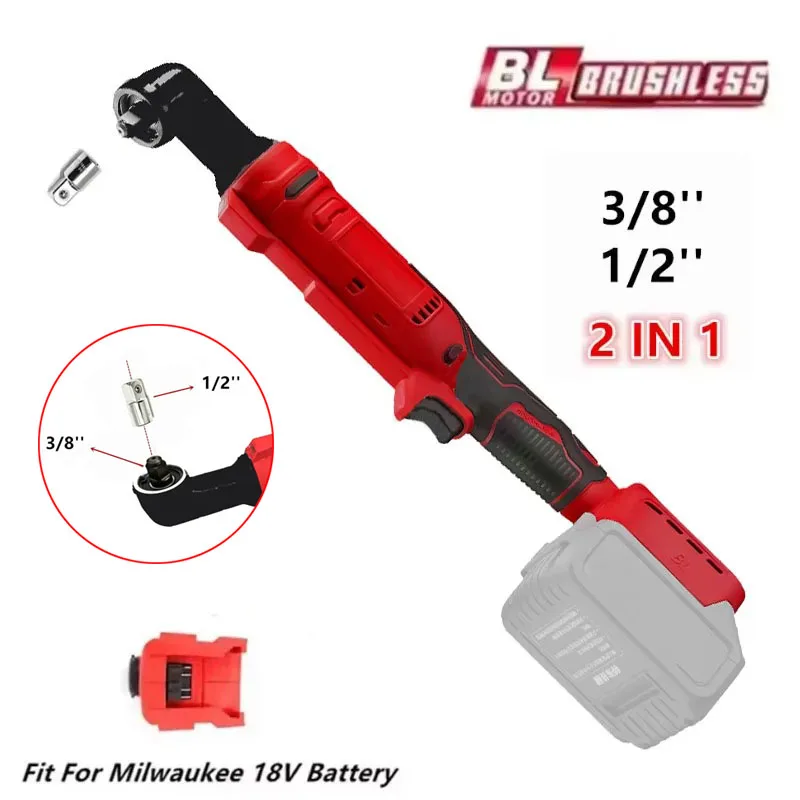 Fit for Milwaukee 18V Battery 1200NM Brushless Electric Ratchet Wrench 3/8'' 1/2'' 2 in 1 Removal Screw Nut Driver Power Tools
Fit for Milwaukee 18V Battery 1200NM Brushless Electric Ratchet Wrench 3/8'' 1/2'' 2 in 1 Removal Screw Nut Driver Power Tools