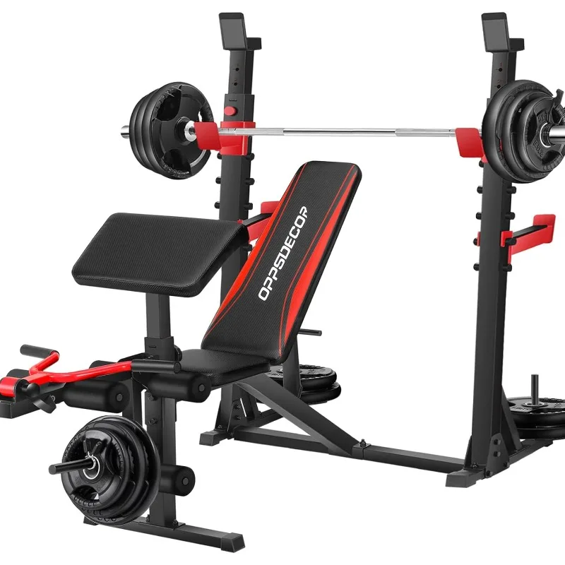 OPPSDECOR 900LBS Weight Bench Set with Squat Rack Preacher Curl Weight Bench with Leg Extension Bench Press Set
OPPSDECOR 900LBS Weight Bench Set with Squat Rack Preacher Curl Weight Bench with Leg Extension Bench Press Set