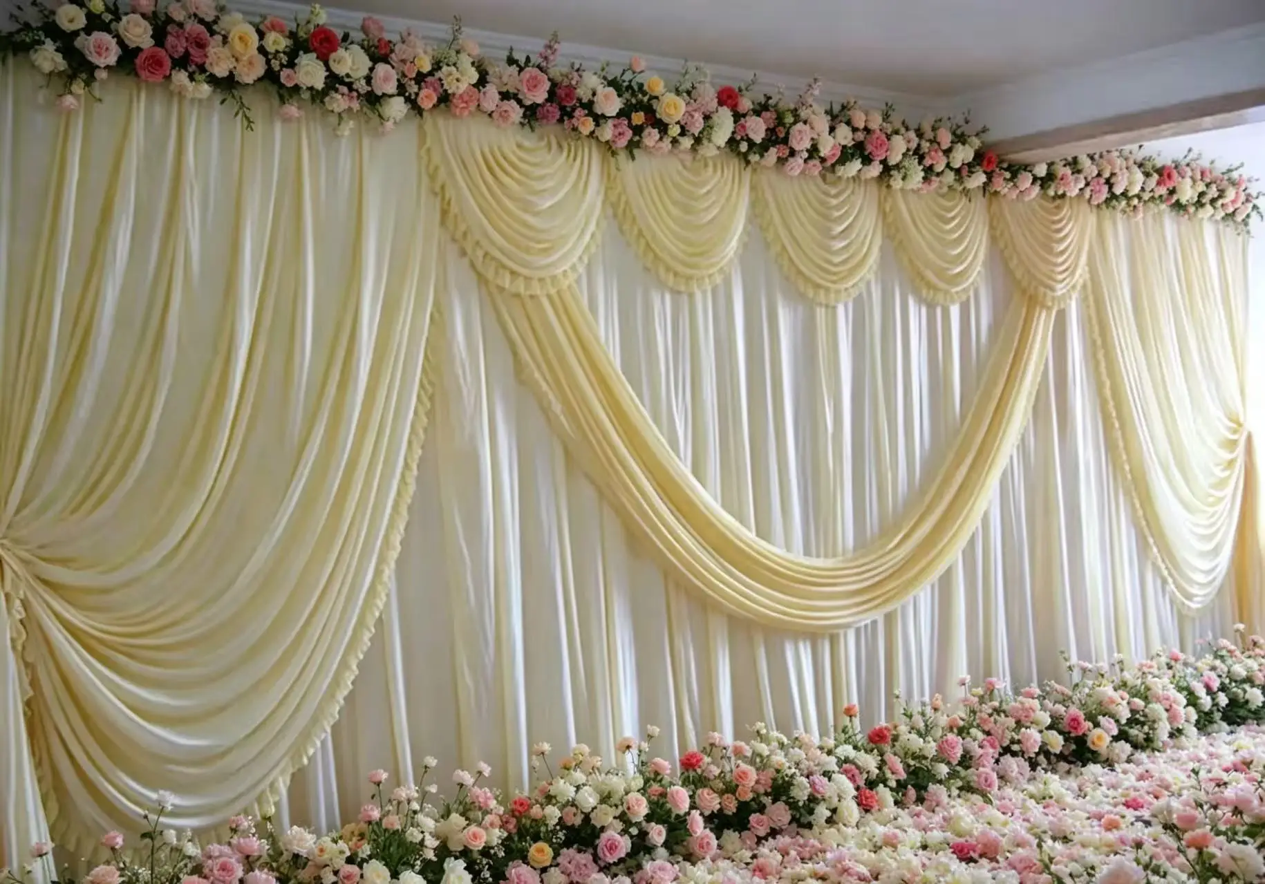 3X6M/10X20FT Ivory Cream Church Wedding Backdrop Drapery Birthday Party Curtain Decoration Anniversaire Stage Background Decor
3X6M/10X20FT Ivory Cream Church Wedding Backdrop Drapery Birthday Party Curtain Decoration Anniversaire Stage Background Decor