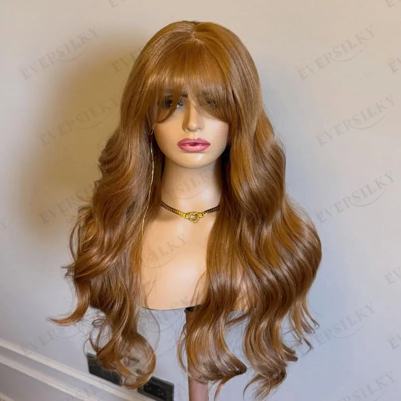 Body Wave Fringe Golden Brown Remy Human Hair Glueless 5x5HD Lace Wigs for Black Women Natural Hairline Pre Plucked 360 Lace Wig
Body Wave Fringe Golden Brown Remy Human Hair Glueless 5x5HD Lace Wigs for Black Women Natural Hairline Pre Plucked 360 Lace Wig