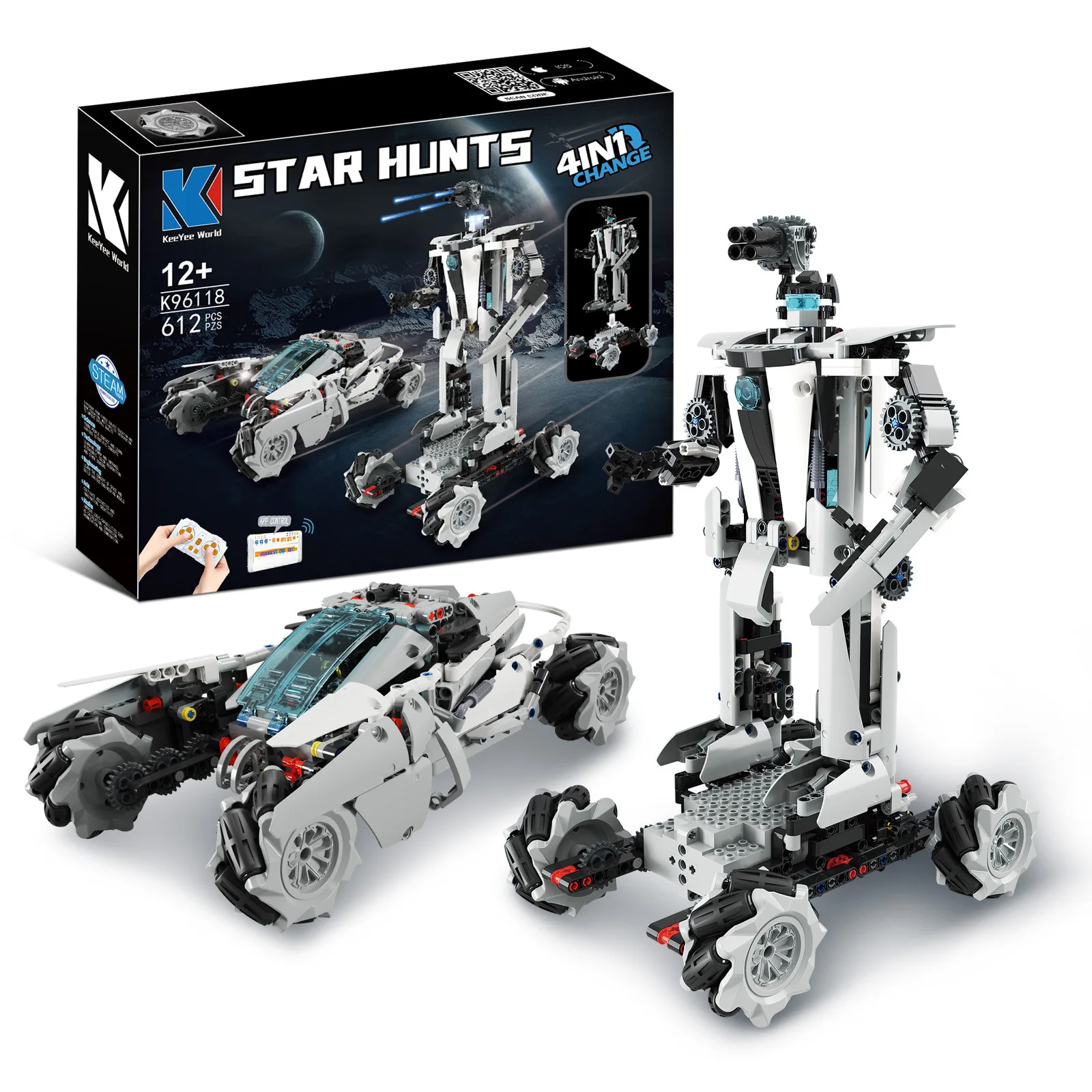 2025 New 4-in-1 Interstellar Sci-Fi Robot Building Blocks DIY Kit with Wireless Control and Programming Features
2025 New 4-in-1 Interstellar Sci-Fi Robot Building Blocks DIY Kit with Wireless Control and Programming Features