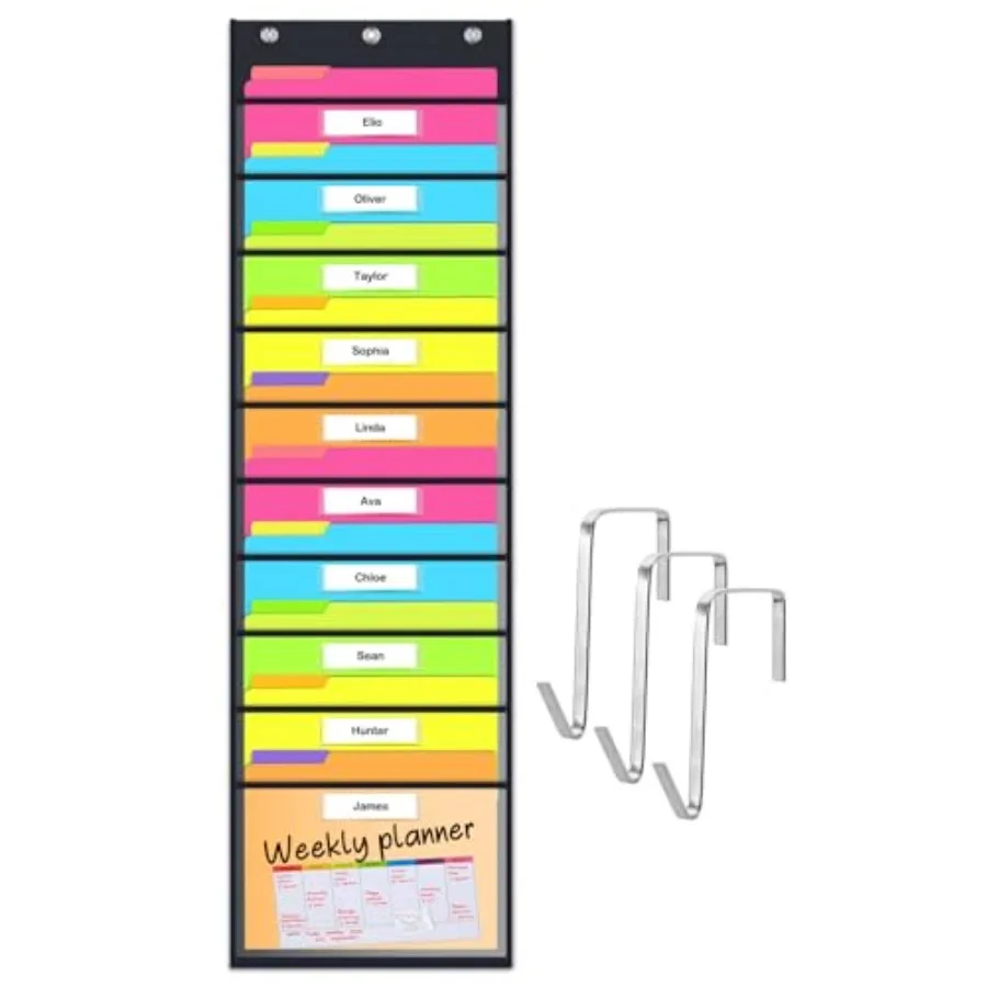 Clear Storage Pocket Chart for Classroom and Office with 10 Nametag Pockets, 3 Overdoor Hangers Included, Hanging Wall File Org
Clear Storage Pocket Chart for Classroom and Office with 10 Nametag Pockets, 3 Overdoor Hangers Included, Hanging Wall File Org