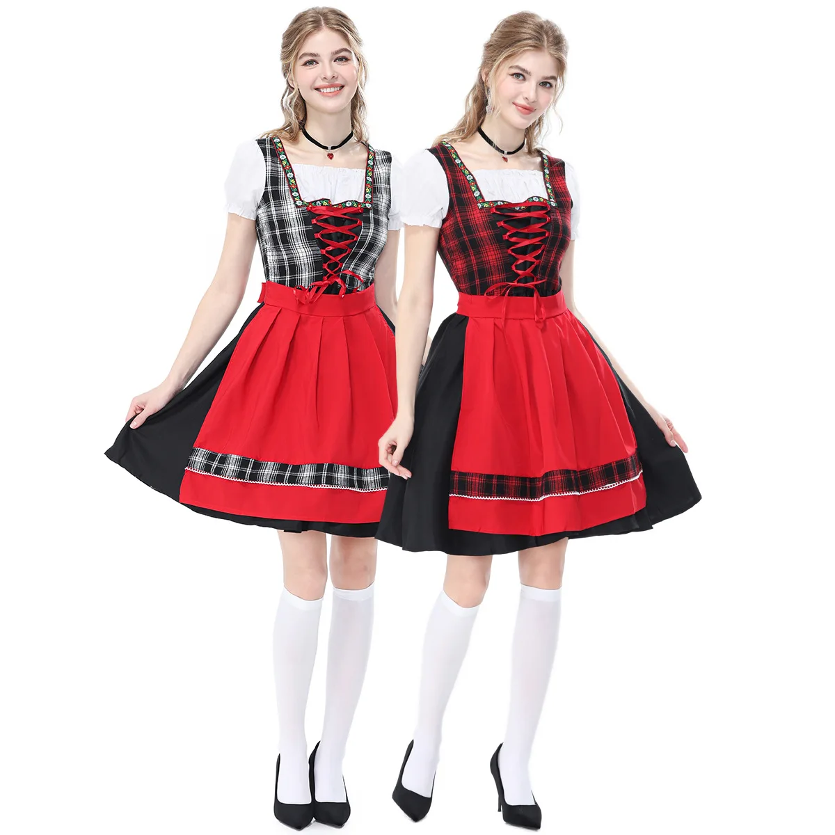 Beer Festival Bavarian Women's Skirt Dirndl Stage Performance Outfit Halloween Plaid Dress Women's Fashion Ethnic Costume
Beer Festival Bavarian Women's Skirt Dirndl Stage Performance Outfit Halloween Plaid Dress Women's Fashion Ethnic Costume