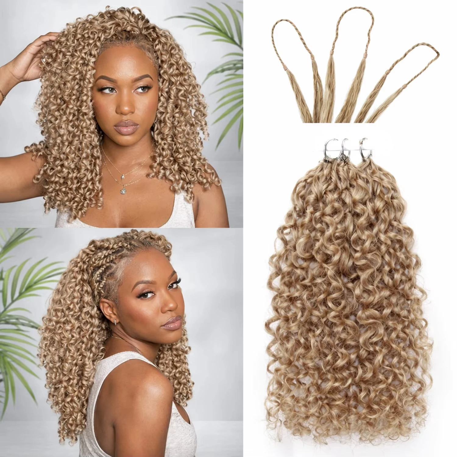 14A Honey Blonde Small Spirals Kinky Curly Feather Crochet Human Hair Knotless Invisible Pre Separated Crochet Hair Extensions
14A Honey Blonde Small Spirals Kinky Curly Feather Crochet Human Hair Knotless Invisible Pre Separated Crochet Hair Extensions