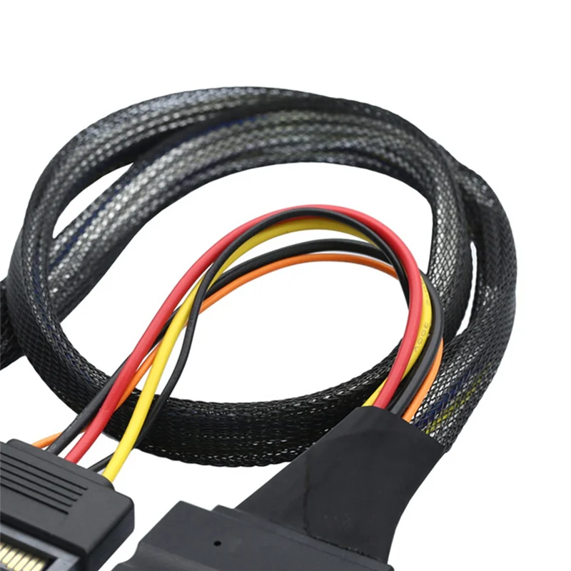 Прецизионный кабель Gen5 MCIO Slimline SFF-8654 4I к SAS 8639 U.2 + кабель питания SATA 15P, провод-конвертер
Прецизионный кабель Gen5 MCIO Slimline SFF-8654 4I к SAS 8639 U.2 + кабель питания SATA 15P, провод-конвертер