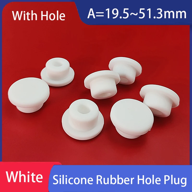 1-50pcs White Silicone Rubber Plug With Hole Caps Pipe Tube Inserts Stopper Dustproof Bungs A:19.5mm~51.3mm
1-50pcs White Silicone Rubber Plug With Hole Caps Pipe Tube Inserts Stopper Dustproof Bungs A:19.5mm~51.3mm