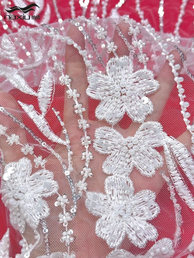 Madison 5Y Beaded Lace Fabric 2026 Luxury African Sequins Tulle Lace Fabric Nigerian Groom Embroidery Lace Party Dress Sewing
Madison 5Y Beaded Lace Fabric 2026 Luxury African Sequins Tulle Lace Fabric Nigerian Groom Embroidery Lace Party Dress Sewing