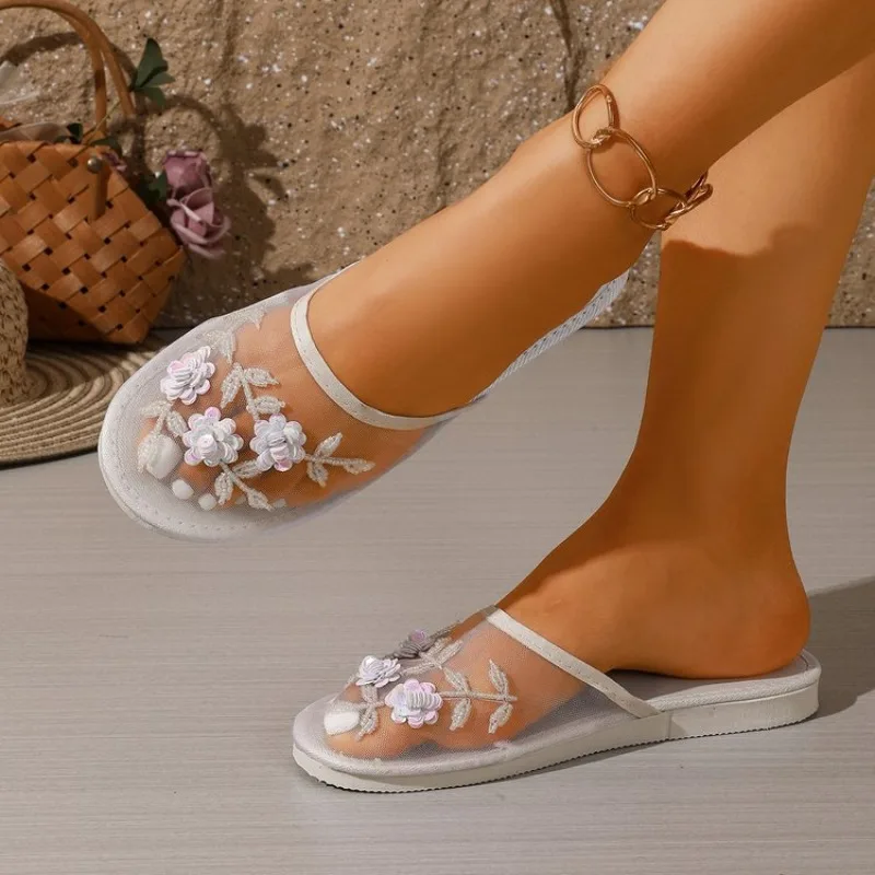 Summer Women Slippers Sexy Mesh Women Lightweight Flats Shoes Female Outdoor Beach Sandals
Summer Women Slippers Sexy Mesh Women Lightweight Flats Shoes Female Outdoor Beach Sandals
