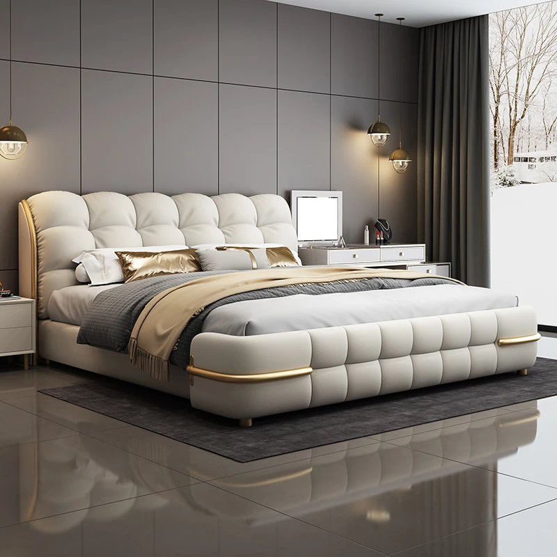 Nordic Bedroom Furniture Luxury Bed Storage Double Modern Bed Set Furniture Base Para Cama Matrimonial Home Decoration
Nordic Bedroom Furniture Luxury Bed Storage Double Modern Bed Set Furniture Base Para Cama Matrimonial Home Decoration