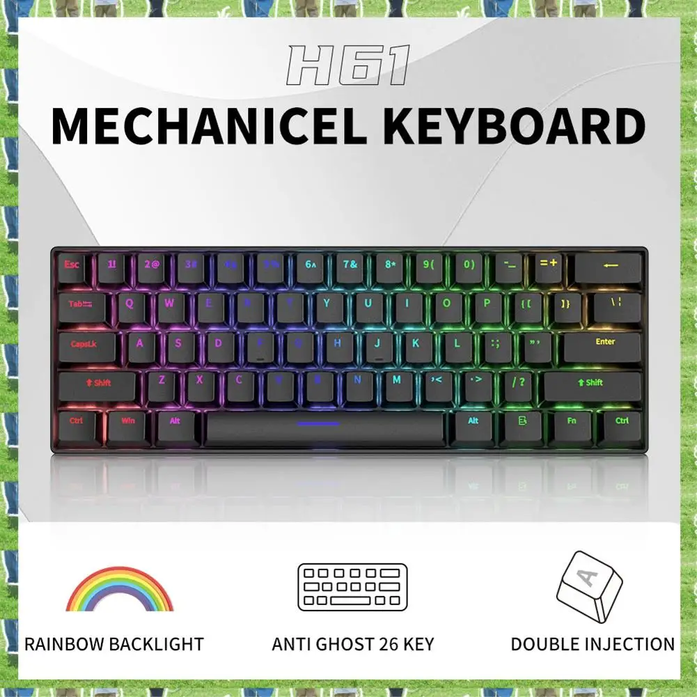 FTS Mechanical Keyboard 61 Keys Mixed Light Hot Swap Keyboard Office Accessories Gaming Keyboard
FTS Mechanical Keyboard 61 Keys Mixed Light Hot Swap Keyboard Office Accessories Gaming Keyboard