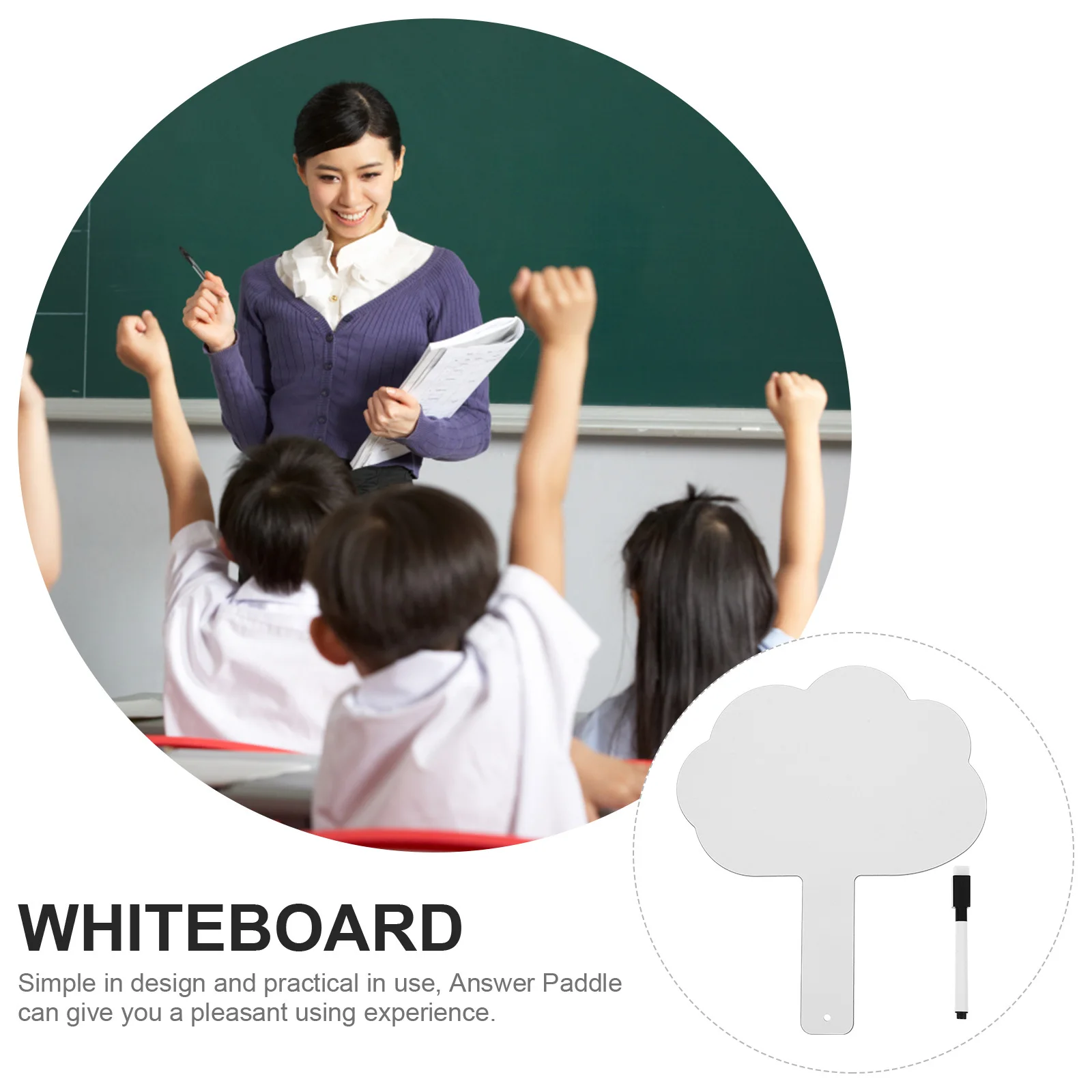 Dry Erase Answer Paddle Double Sided Whiteboard Handheld Classroom Teaching Tool Mini Whiteboards White Board with Lines
Dry Erase Answer Paddle Double Sided Whiteboard Handheld Classroom Teaching Tool Mini Whiteboards White Board with Lines