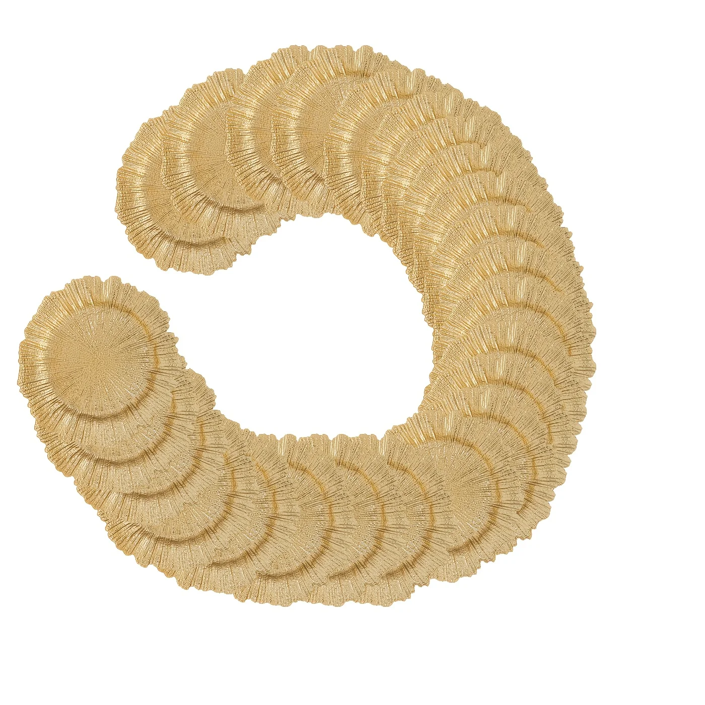 Set of 24 Golden Charger Plates, Ideal for Dinner Settings, Round Plastic Table Chargers Perfect for Thanksgiving And Christmas
Set of 24 Golden Charger Plates, Ideal for Dinner Settings, Round Plastic Table Chargers Perfect for Thanksgiving And Christmas