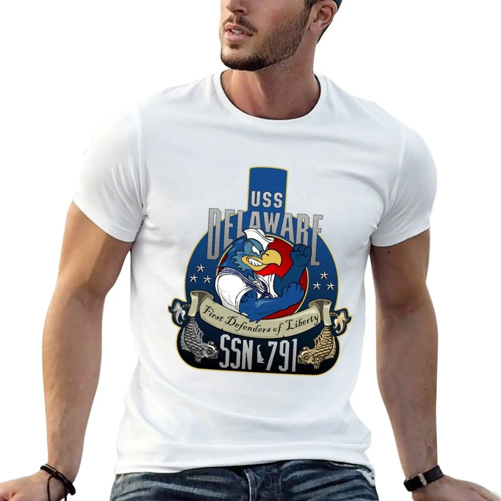 USS Delaware (SSN-791) Crest T-Shirt t shirt for man man t shirt graphic man t shirt heavy cotton T-shirt
USS Delaware (SSN-791) Crest T-Shirt t shirt for man man t shirt graphic man t shirt heavy cotton T-shirt