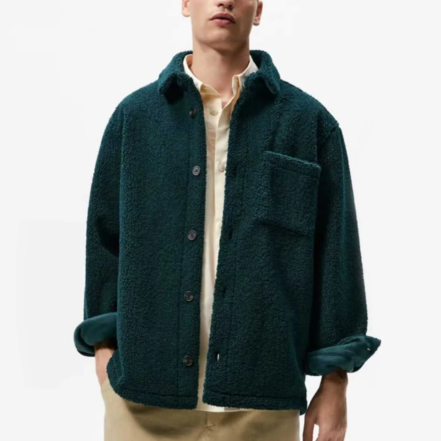 Casual Fce Lined irt Jaet Men's Versatile Personali Autumn 2025 New Sle Stand Fit Long Sve Stand Length 
Casual Fce Lined irt Jaet Men's Versatile Personali Autumn 2025 New Sle Stand Fit Long Sve Stand Length