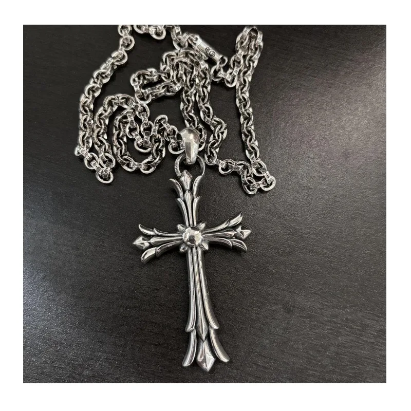 Thai Silver Large Double-layer Cross Pendant Retro and Old Simple Fashion Versatile Couple Pendant Necklace
Thai Silver Large Double-layer Cross Pendant Retro and Old Simple Fashion Versatile Couple Pendant Necklace