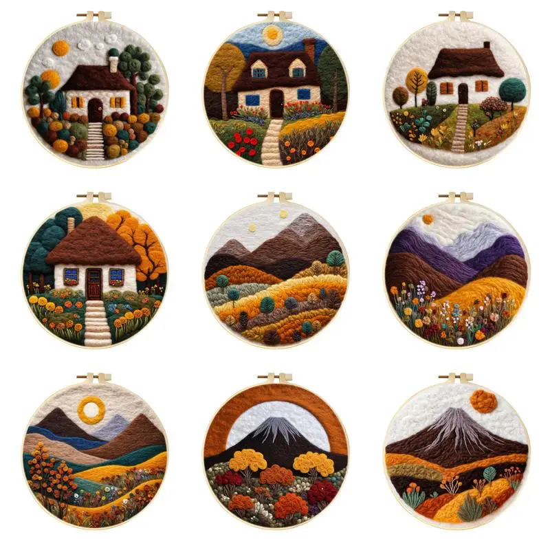 Sunrise Needle Felt Starter Kits For Adults Diy Wool Felting Painting Beginners Kit Embroidery Frame Wool Needlework Crafts
Sunrise Needle Felt Starter Kits For Adults Diy Wool Felting Painting Beginners Kit Embroidery Frame Wool Needlework Crafts