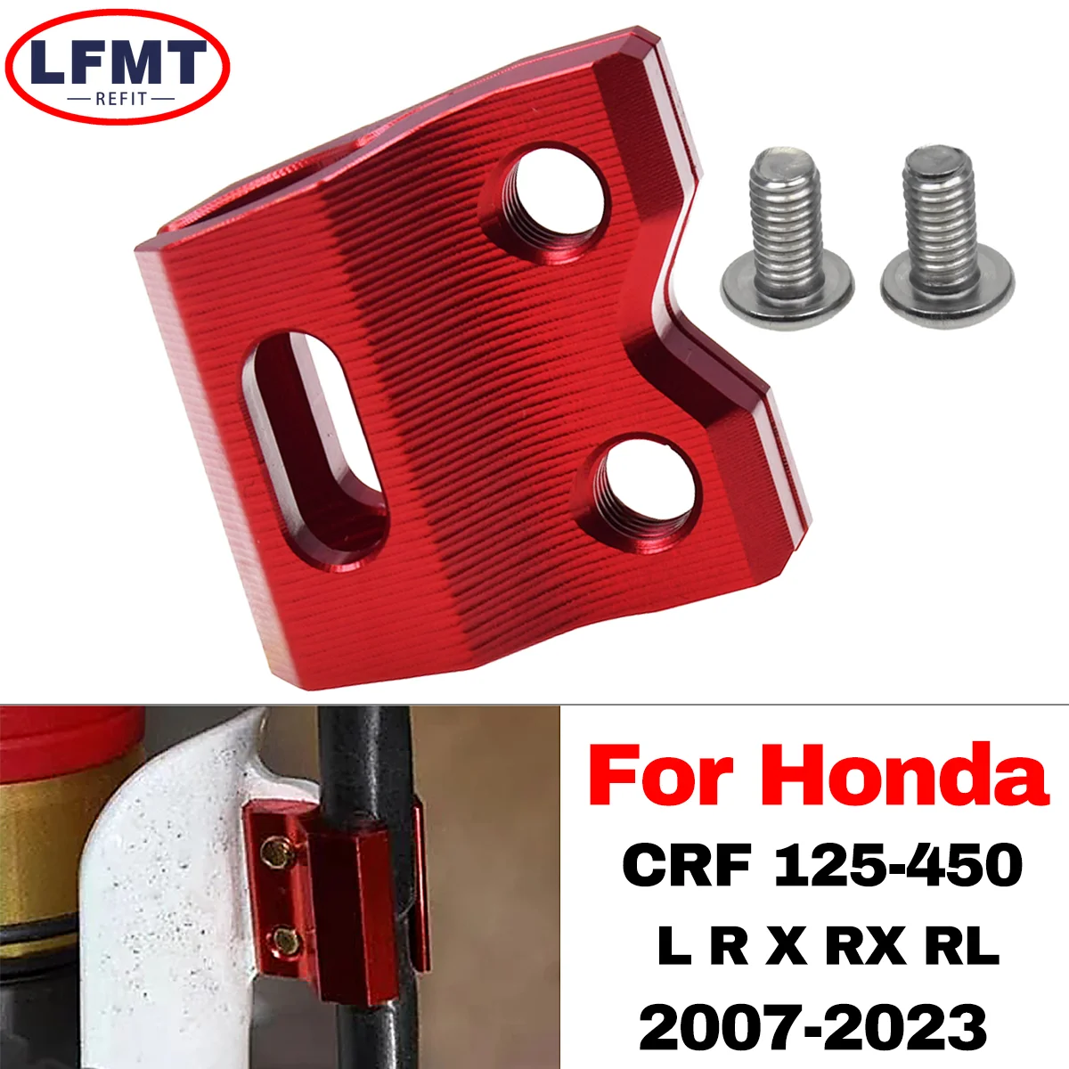 For Honda CRF125R 150R 250R 450R 250X 450X 250L 300L 450L CRF250RX 450RX Motorcycle CNC Front Brake Line Hose Clamp Holder Only
For Honda CRF125R 150R 250R 450R 250X 450X 250L 300L 450L CRF250RX 450RX Motorcycle CNC Front Brake Line Hose Clamp Holder Only