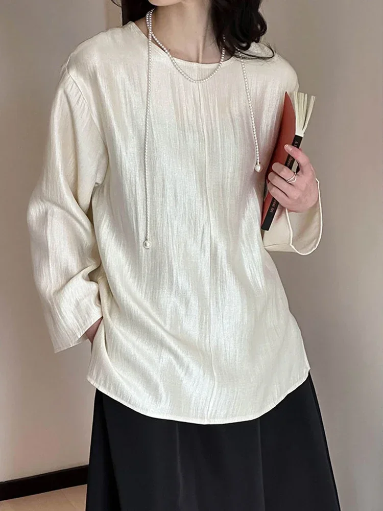 Chiffon Pullover Shirts For Women Round Neck Long Sleeve Office Lady Sunscreen Blouses 2024 Summer New 26D8934
Chiffon Pullover Shirts For Women Round Neck Long Sleeve Office Lady Sunscreen Blouses 2024 Summer New 26D8934