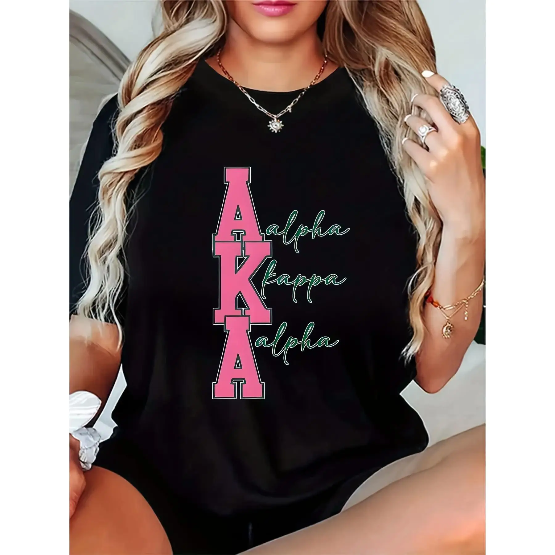 1908 Women'S Round Neck Short Sleeve T-Shirt With Vibrant Print Design, Casual Sorority Style For Women'S Wear
1908 Women'S Round Neck Short Sleeve T-Shirt With Vibrant Print Design, Casual Sorority Style For Women'S Wear