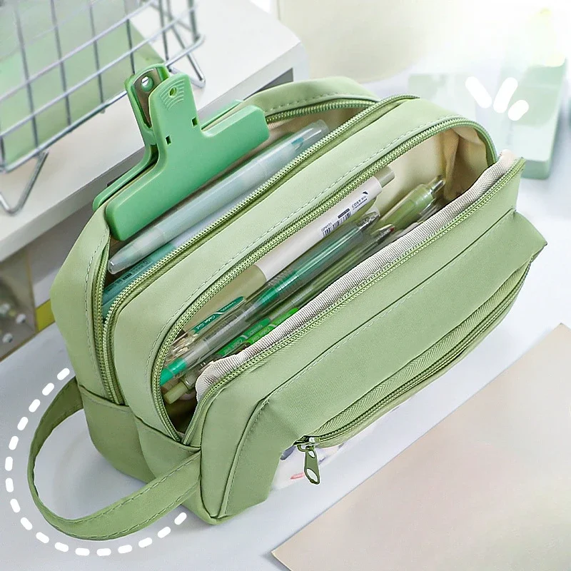 Large Capacity Pencil Bag 3 Layer Girl Korean Stationery Holder Bag Pen Case Classified Storage Case Zipper Pencil Pouch
Large Capacity Pencil Bag 3 Layer Girl Korean Stationery Holder Bag Pen Case Classified Storage Case Zipper Pencil Pouch