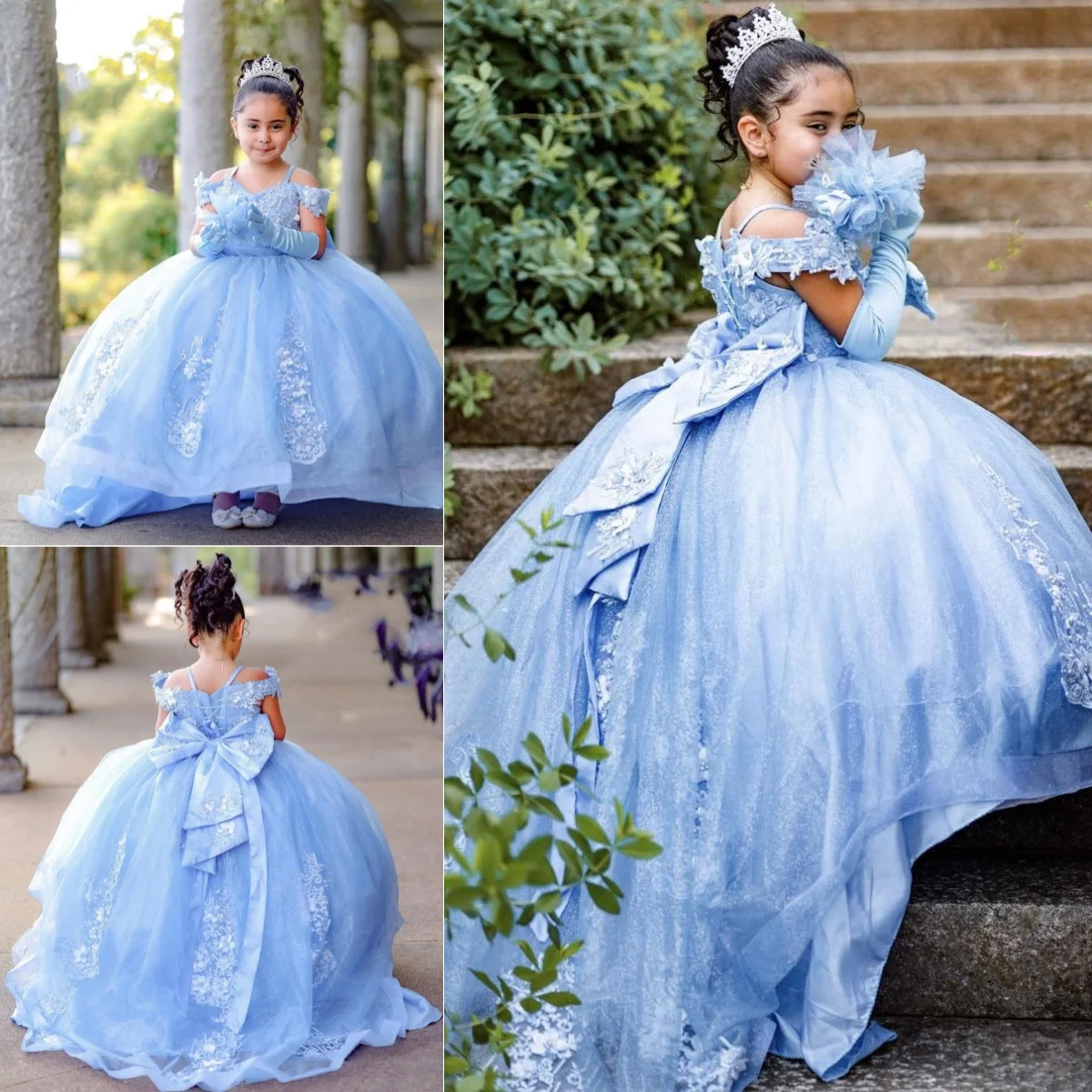 Princess Flower Girl Dresses Pageant Gown for Wedding Lace Appliques Floor Length Elegant Birthday Party First Communion Gowns
Princess Flower Girl Dresses Pageant Gown for Wedding Lace Appliques Floor Length Elegant Birthday Party First Communion Gowns