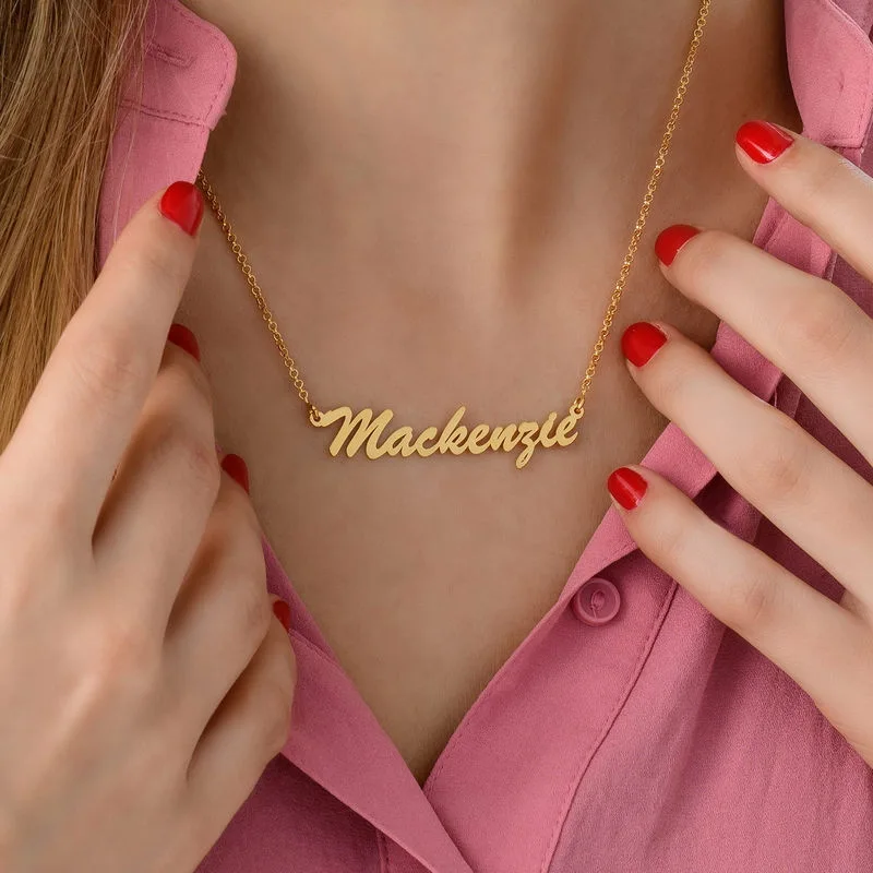 Customized Name Pendant Necklace Personalized Cursive Letter Stainless Steel Jewelry Men Women Gold Choker Collar Accessories
Customized Name Pendant Necklace Personalized Cursive Letter Stainless Steel Jewelry Men Women Gold Choker Collar Accessories