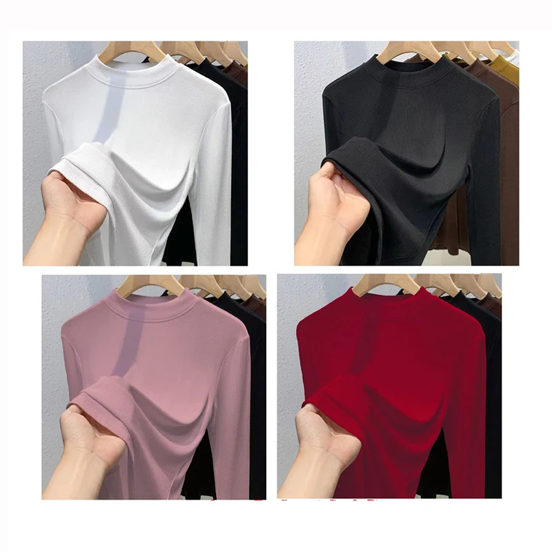 Women Classic Daily Solid Tops Girls Thermal Underwear Long Sleeve Clothes Female Comfortable Skinny Thin Pullovers
Women Classic Daily Solid Tops Girls Thermal Underwear Long Sleeve Clothes Female Comfortable Skinny Thin Pullovers