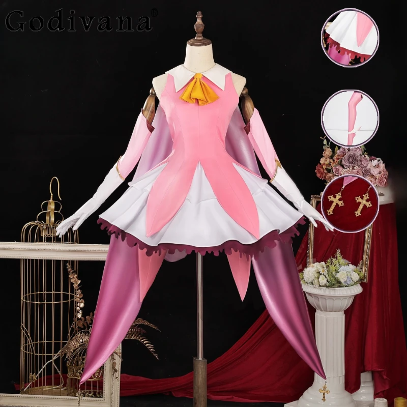 Women Pink Top Layered Skirt with Cloak Halloween Anime Fate Kaleid Liner Skirt Set Female Sweet Party Cosplay Costume
Women Pink Top Layered Skirt with Cloak Halloween Anime Fate Kaleid Liner Skirt Set Female Sweet Party Cosplay Costume