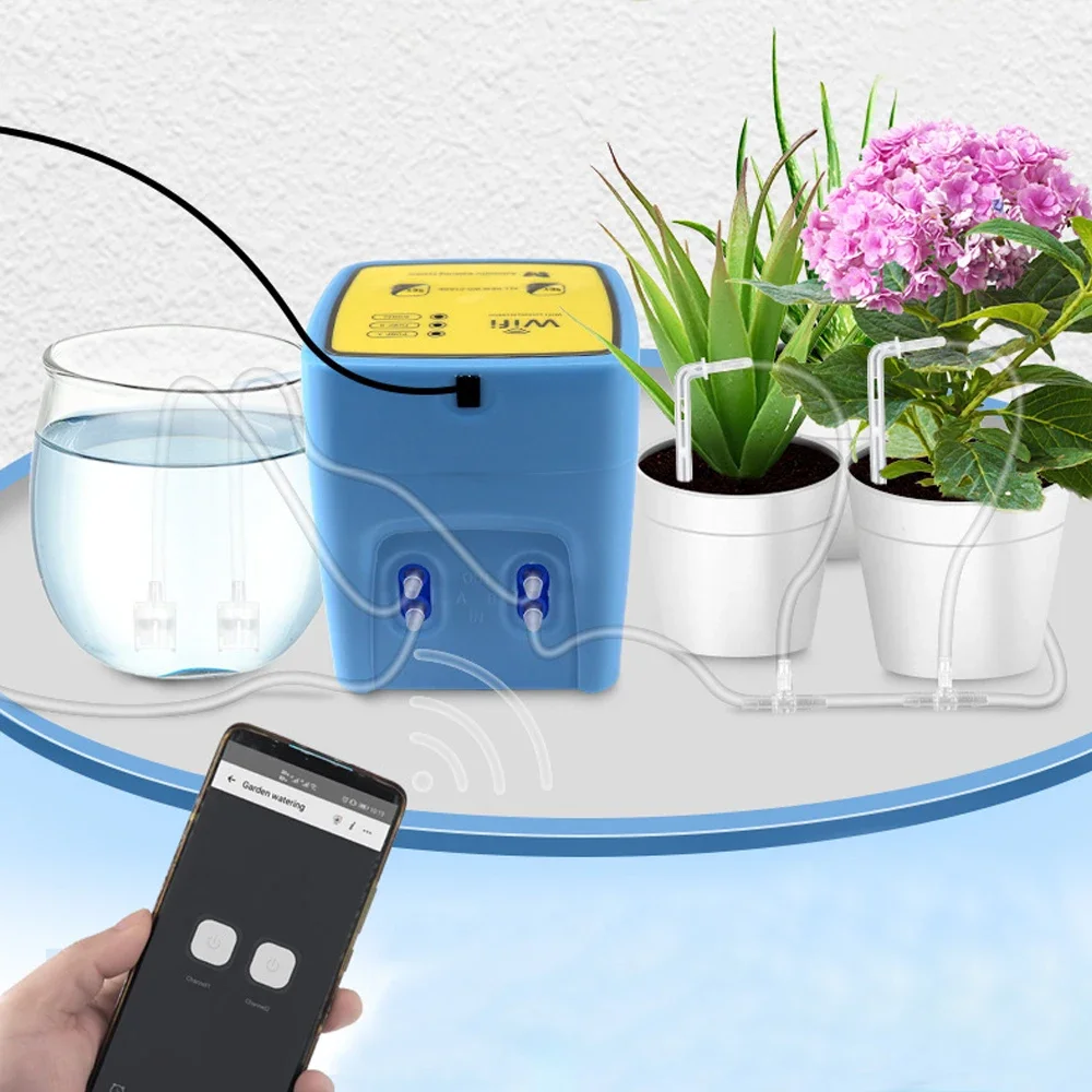 Double Controller Garden Drip Irrigation Device Intelligent Timer System WIFI Mobile APP Control Automatic Watering Device
Double Controller Garden Drip Irrigation Device Intelligent Timer System WIFI Mobile APP Control Automatic Watering Device