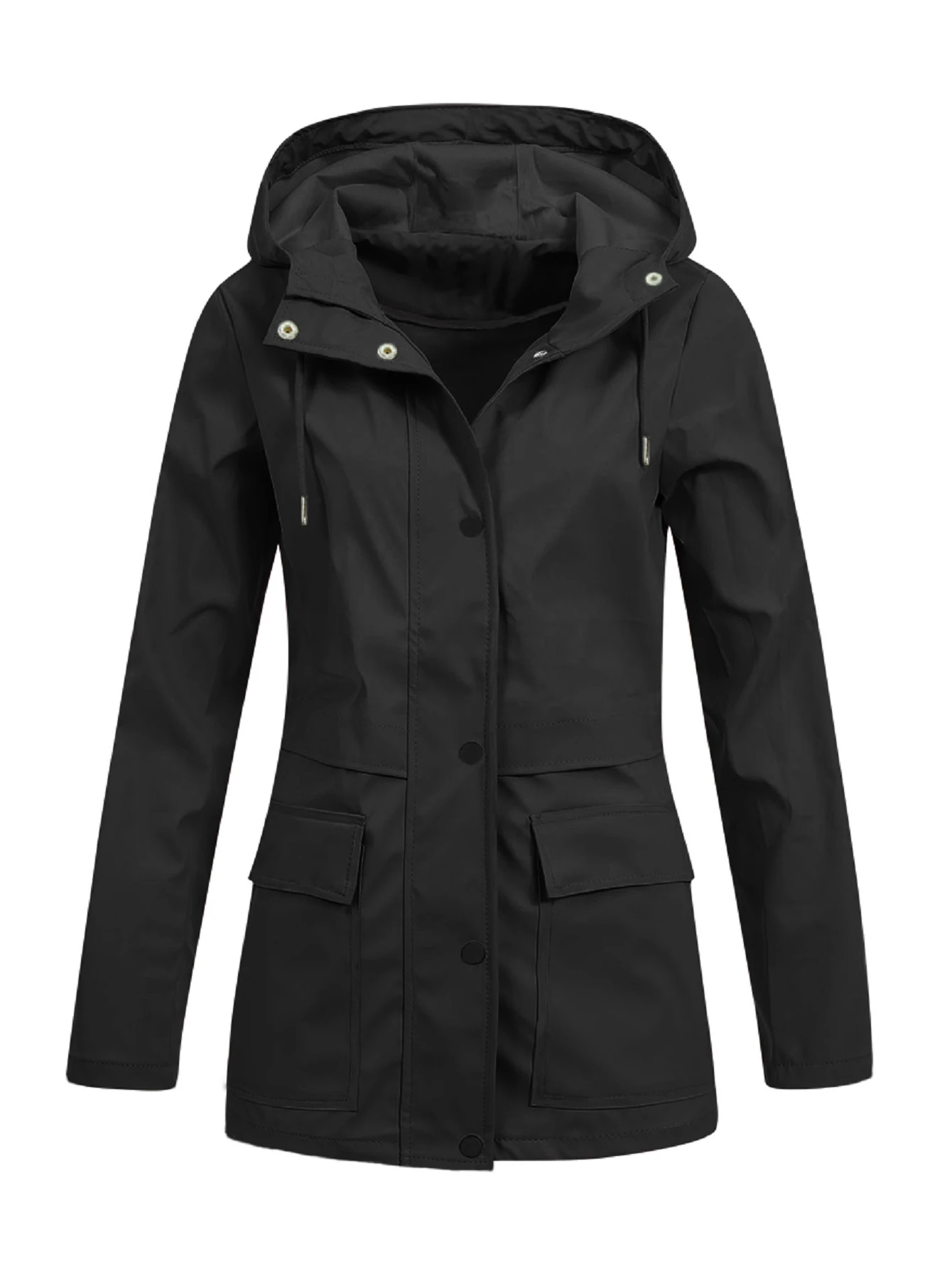 Outdoor Women's Windbreaker Anoraks Casual Solid Color Hooded Pocket Jacket Slim Fit Long Sleeve Zippers Safari Style Parkas
Outdoor Women's Windbreaker Anoraks Casual Solid Color Hooded Pocket Jacket Slim Fit Long Sleeve Zippers Safari Style Parkas