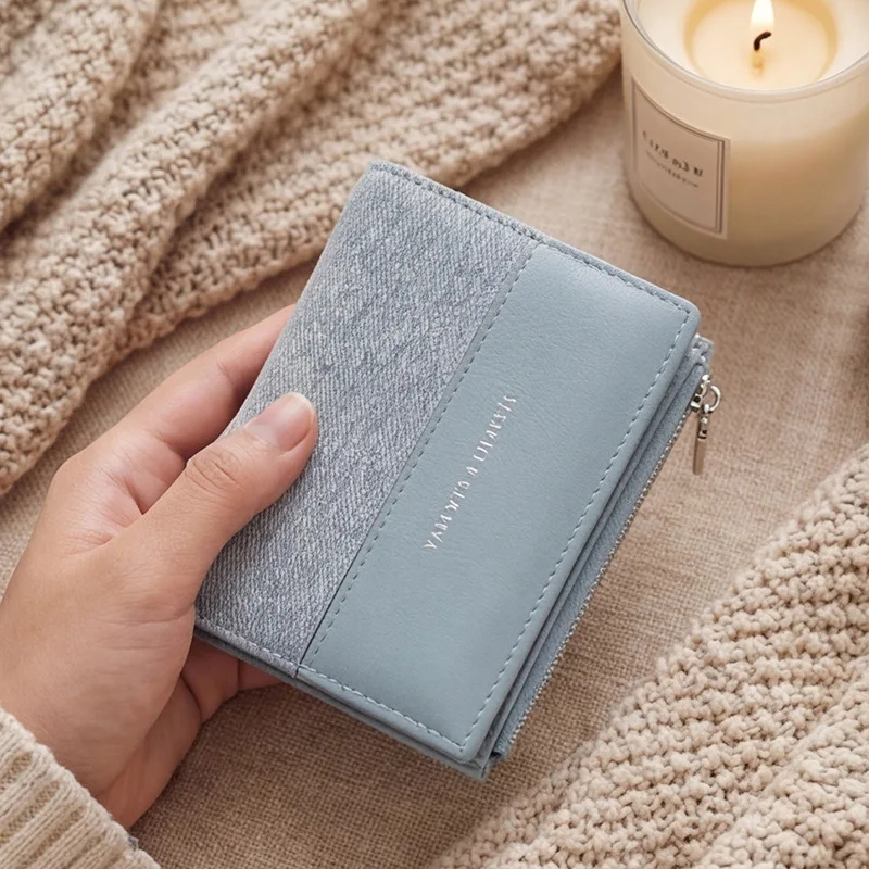 Women PU Leather Canvas Spliced Small Wallet Short Bifold Card Holder with Zipper Pocket Coin Purse Minimalist Clutch
Women PU Leather Canvas Spliced Small Wallet Short Bifold Card Holder with Zipper Pocket Coin Purse Minimalist Clutch